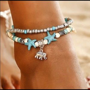 🌺 Elephant Starfish Pendant and Beads